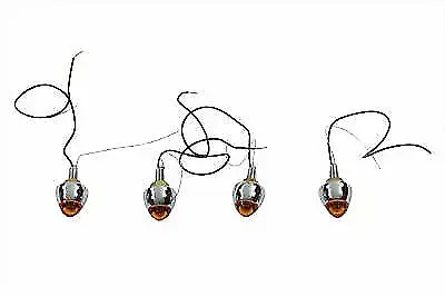 Bullet Style Krommet Marker Lamp Stud Amber for Harley Davidson by V-Twin