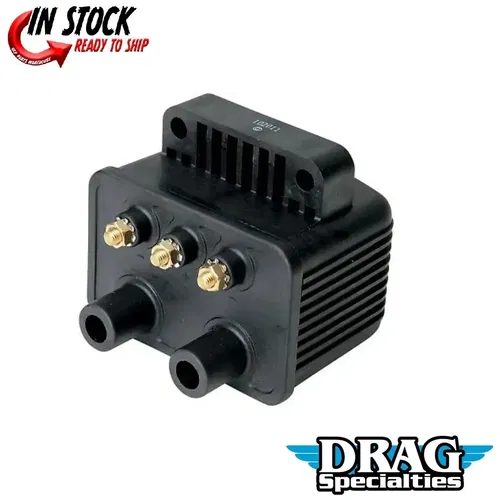 Drag Specialties Coil Harley W/ Electronic Ignition Single Fire 2.4 Ohm Black