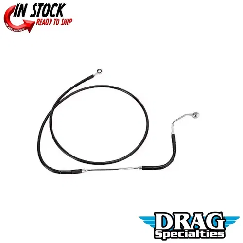 Drag Specialties 1741-2937 +10" Extended Length Black Vinyl Front Brake Line Kit