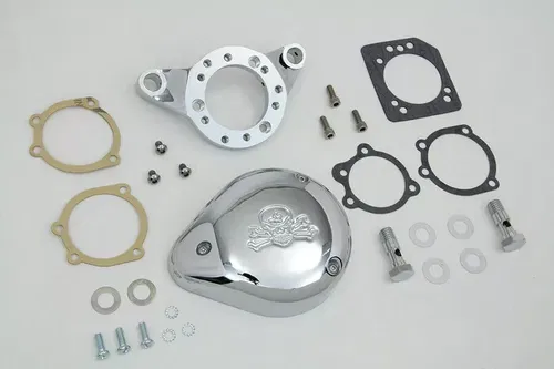 Chrome Wyatt Gatling Air Cleaner Assembly for Harley Davidson by V-Twin
