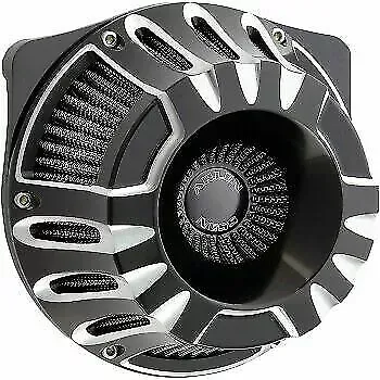 Arlen Ness Black Deep Cut Inverted Series Air Cleaner Kit for Harley 1010-1209
