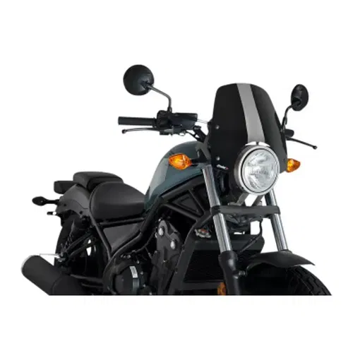 PUIG NEW GENERATION WINDSHIELD BLACK 2019-2020 REBEL 300 /2017-2024 REBEL 500