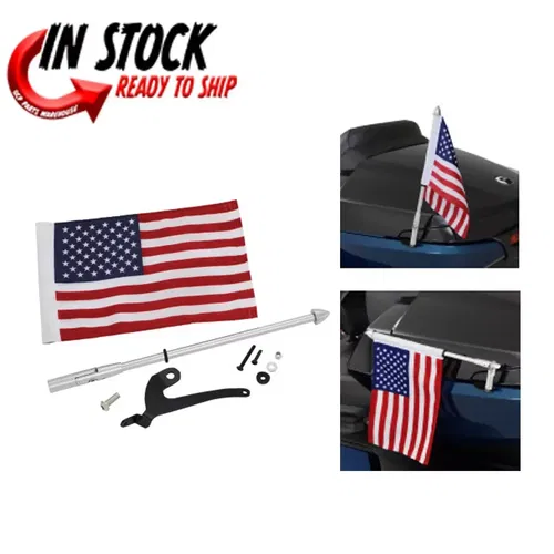 Show Chrome Folding Flag Pole Spyder RT and F3 LTD Chrome - Left 41-203L