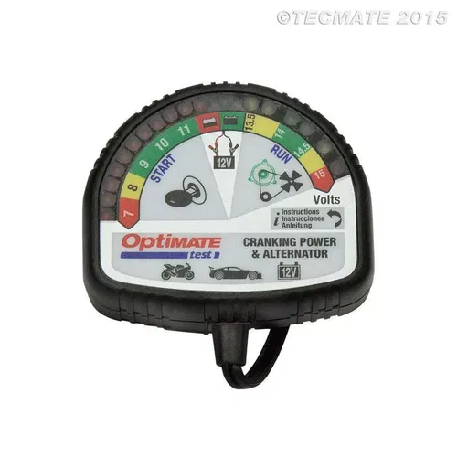 TecMate OptiMate Cranking and Alternator 12V Charging System Tester TS-121