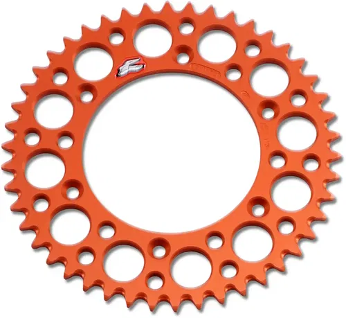 RENTHAL Rear Sprocket - Aluminum - 46 Tooth - Orange - Fits Gas