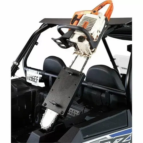 Moose Utility UTV Roll Bar Chainsaw Black Mount Kit for Round Tube Cage