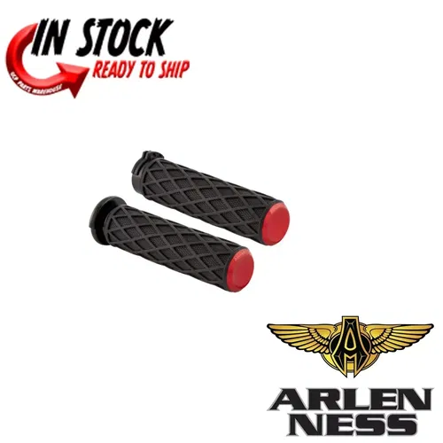 ARLEN NESS DIAMOND GRIPS CABLE HARLEY 1" DIAMETER - RED