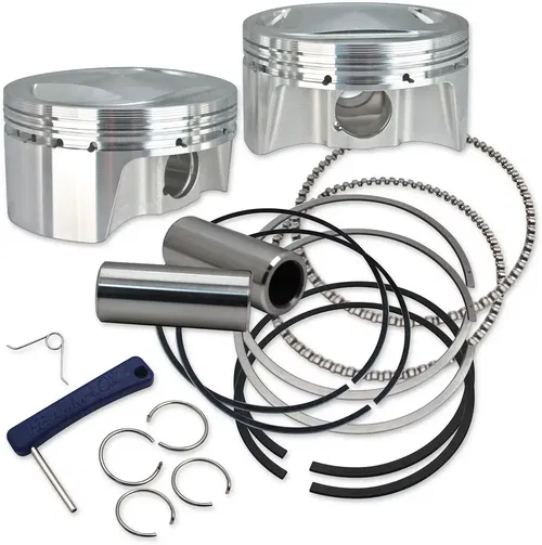 S&amp;S CYCLE Big Bore Forged Piston Kit - Fits 3.937" Bore - 98" Twin Cam -