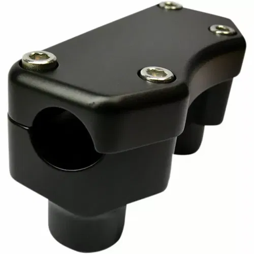 Drag Specialties Flat Black 1.5" Tall Handlebar Risers Top Clamp Kit for Harley