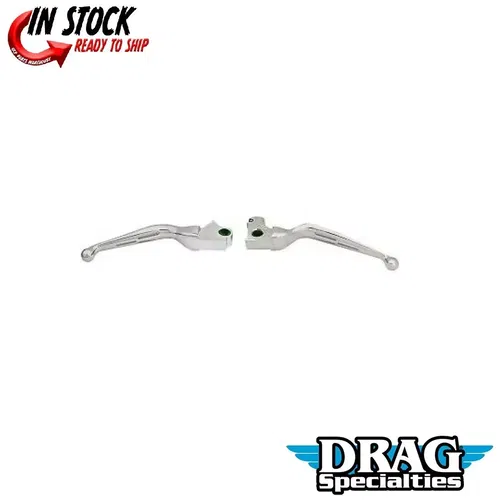 Chrome Slotted Wide Blade Clutch & Brake Levers Set for Harley Trikes 14-16