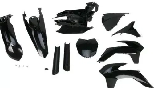 Acerbis Black Full Plastic Complete Kit For KTM 125-450 SX XC 13-14 2314330001