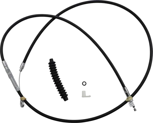 DRAG SPECIALTIES High-Efficiency Black Vinyl Clutch Cable - 74" 4322412HE