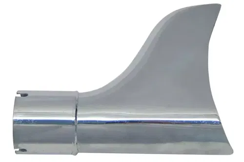 Chrome Fishtail Tip Set for 1-3/4  Muffler for Harley Davidson by V-Twin