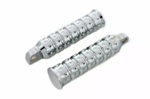 Chrome Micro Grooved Footpeg Set for Harley Davidson by V-Twin