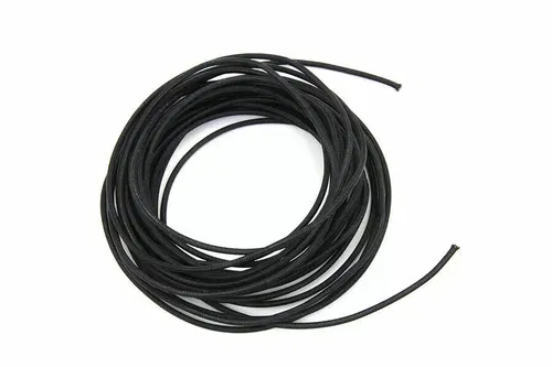 Pure Black 25' Braided Wire for Harley Davidson by V-Twin