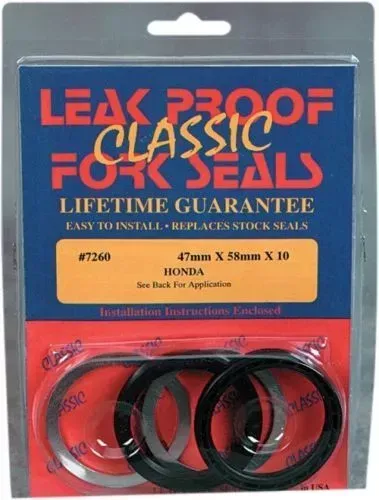 Leak Proof Seals LEAK PROOF FORK SEAL KIT 47MM X 58MM X10 HONDA SUZUKI 7260 47mm