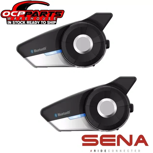 NEW SENA 20S EVO MOTORCYCLE BLUETOOTH COMMUNICATION HEADSET - 2 PACK!