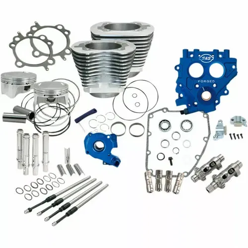 S&S Chain Drive Silver 100" Big Bore Power Package Kit Harley Twin Cam 1999-2006