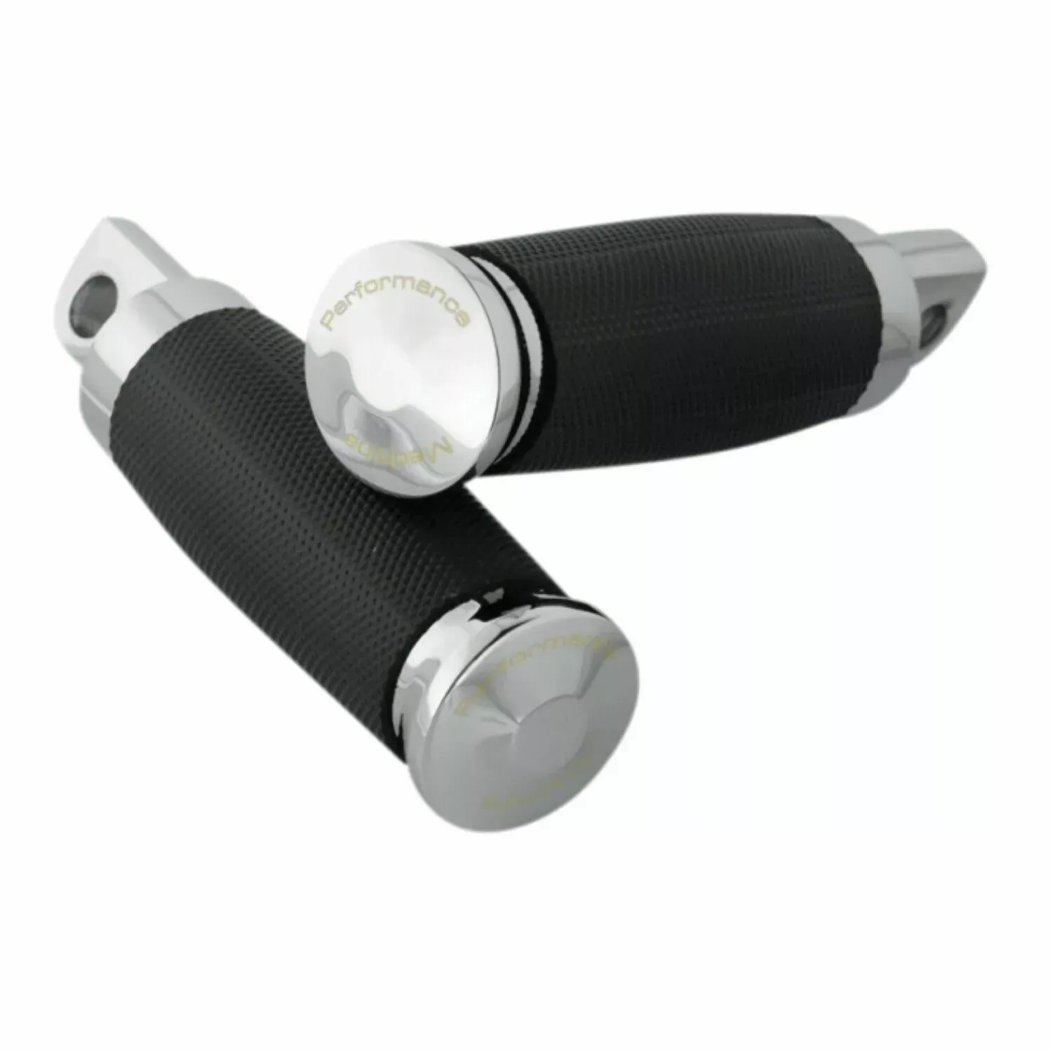 Performance Machine 0035-0083-CH Rubber-wrapped Foot Pegs Harley Chrome