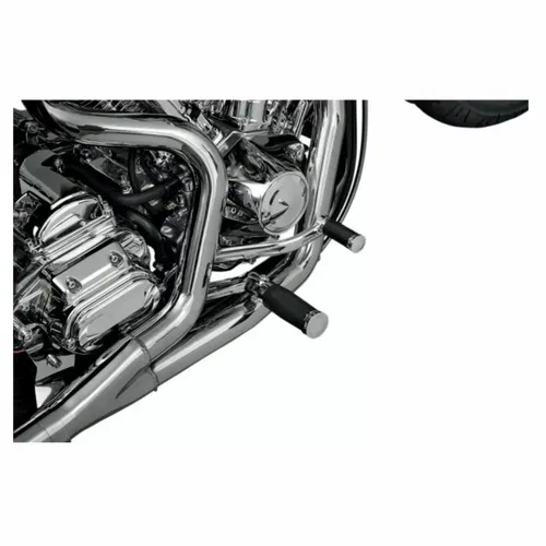 Performance Machine 0035-0083-CH Rubber-wrapped Foot Pegs Harley Chrome