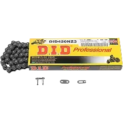 DID 420 NZ3 Super Non-O-Ring Series Non-Sealed Chain (Natural)  420NZ3-110 LINKS