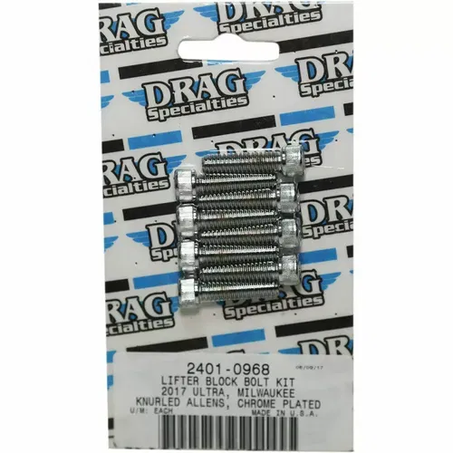 Drag Specialties Lifter Block Bolt Kit w/ Smooth Allen 2017 Harley M8 M-Eight
