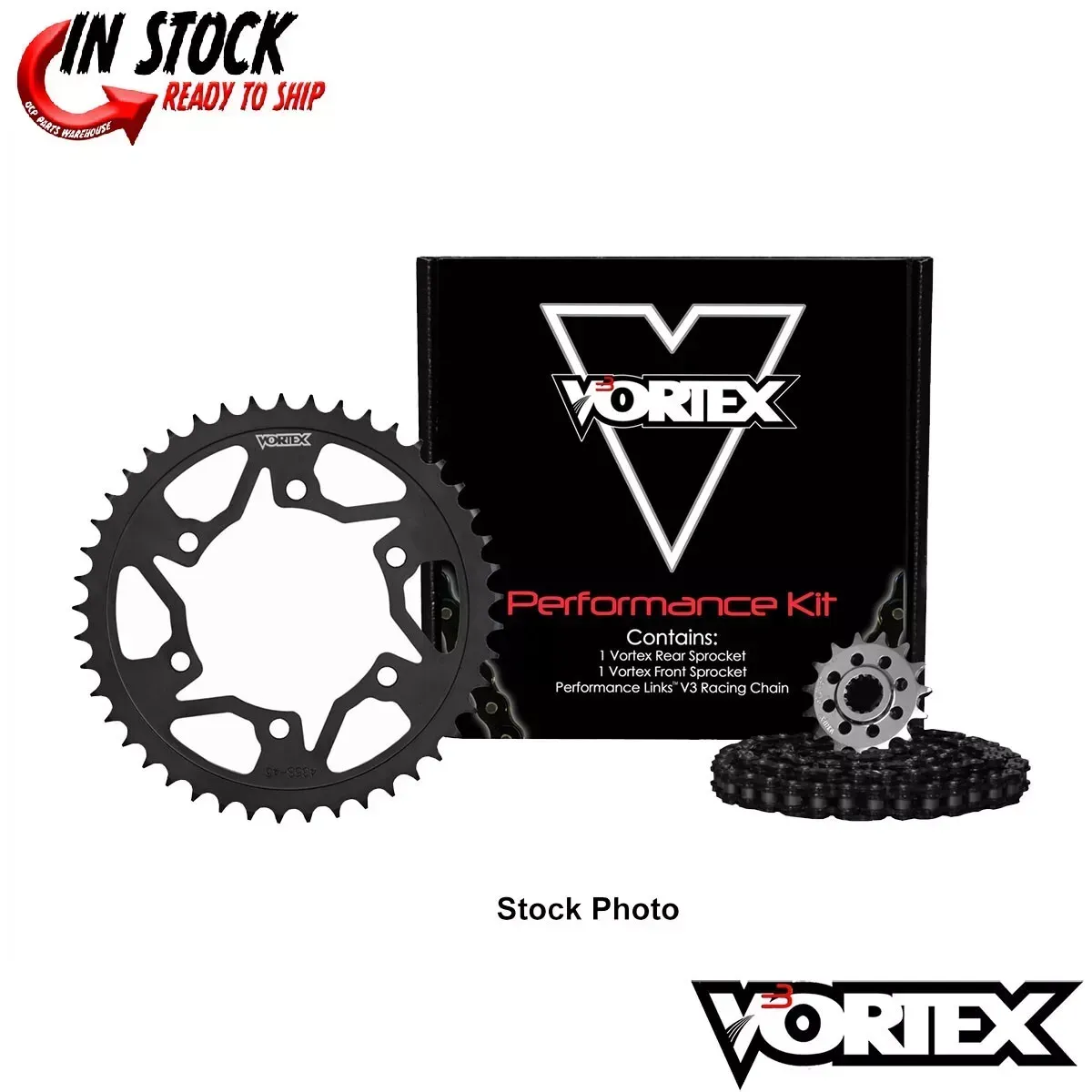 Yamaha YZF-R6 / S 03-09 Vortex 520 Chain and Sprocket Kit 15-48 Tooth CK6130