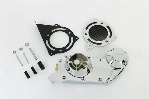 Chrome Cam and Sprocket Cover Set for Harley Davidson by V-Twin