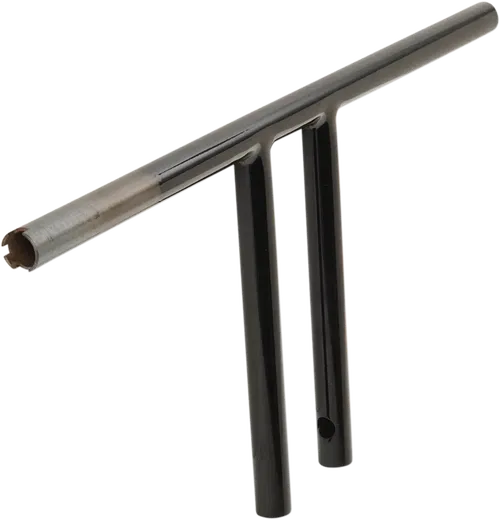 DRAG SPECIALTIES 1" T-Bar - Dimpled - Straight - 10" - Black 0601-4222