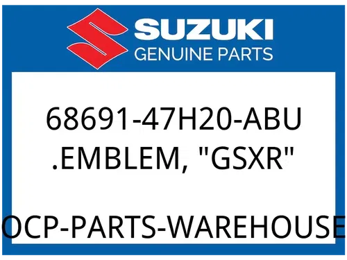 Suzuki OEM Part 68691-47H20-ABU EMBLEM, "GSXR"