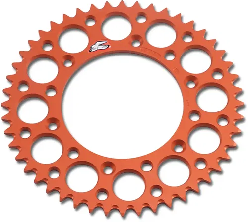 RENTHAL Rear Sprocket - Aluminum - Fits 48 Tooth - Orange - Gas