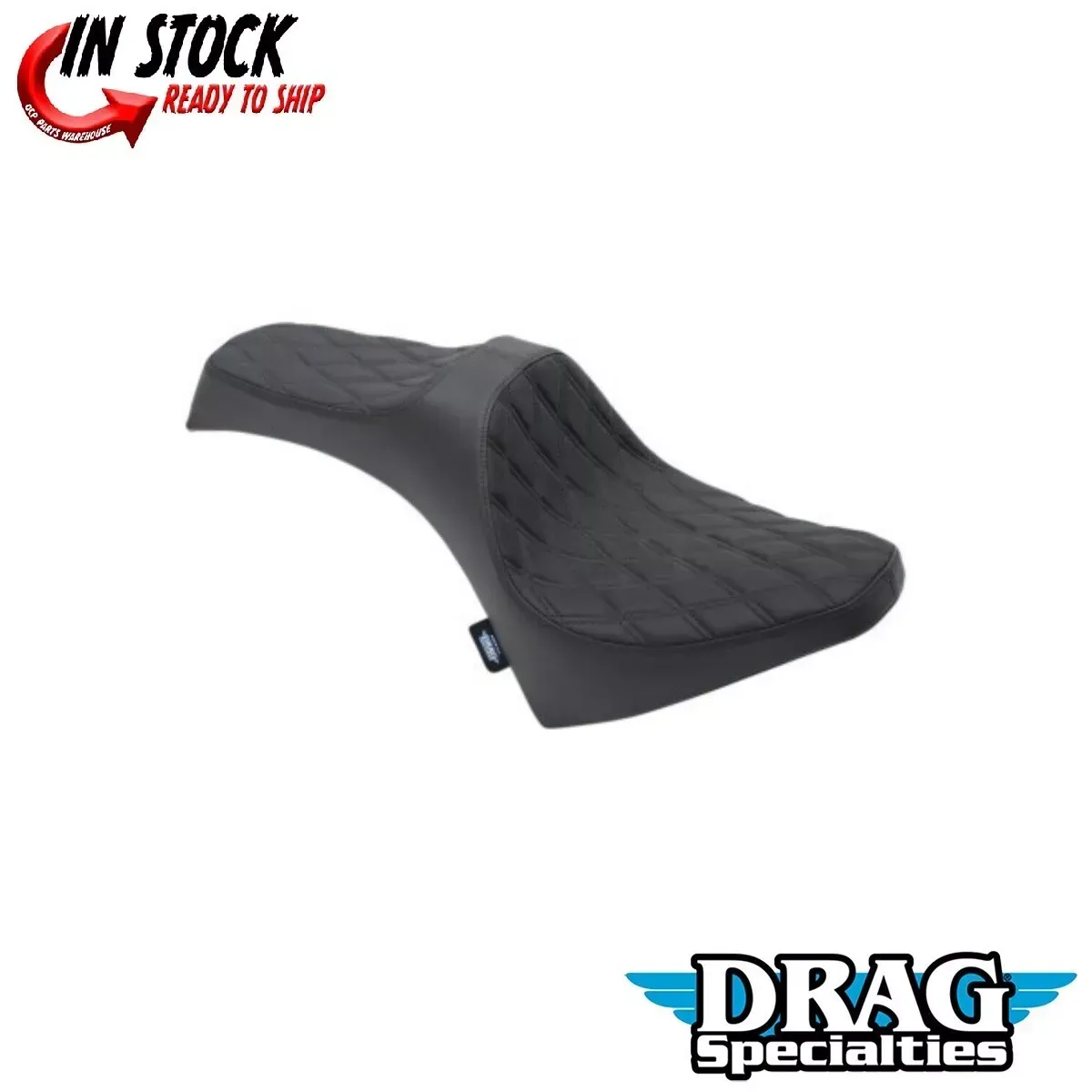 Drag Specialties Predator III Black Diamond Stitch Seat for Indian Scout 15-22