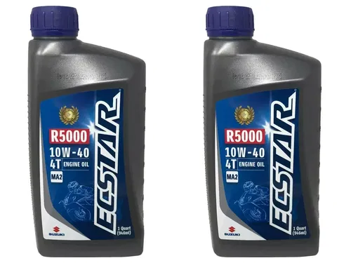 Suzuki Ecstar R5000 10W-40 Motorcycle Engine Oil 2 QUARTS 990A0-01E10-01Q 2 PACK