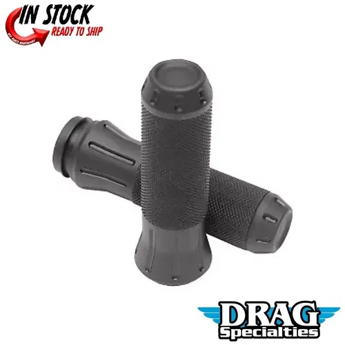 Drag Specialties Black Stealth Tone Custom Hand Grips for Harley Electronic TBW
