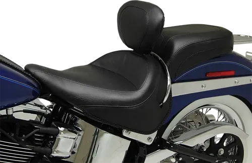 MUSTANG Wide Solo Fits Seat - With Backrest - Vintage - Black - Smooth 79914