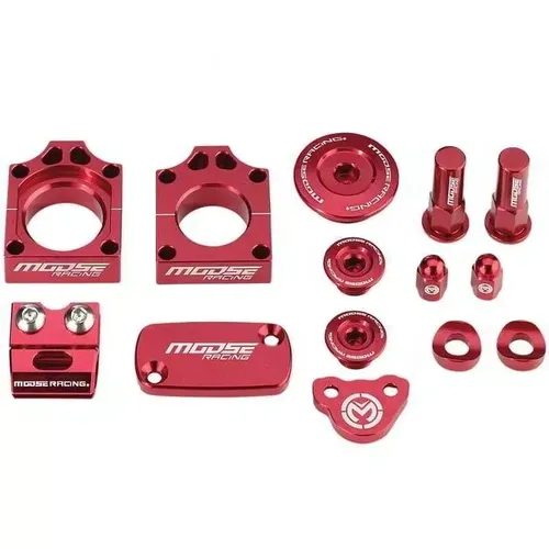 Moose Racing Bling Pack Billet Aluminum Red For Honda CRF450R 2009-2015