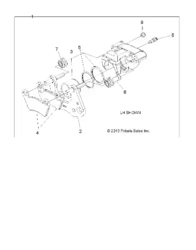 Polaris Dual Bore Brake Pad Kit Assembly,  1.375 in, Genuine OEM Part 2205949