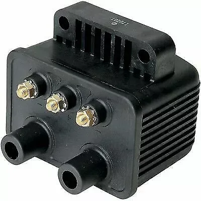 Drag Specialties Coil Harley W/ Electronic Ignition Single Fire 2.4 Ohm Black