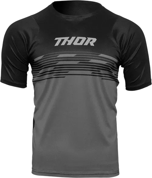 THOR Assist Shiver Short-Sleeve Jersey - Black/Gray - Large 5120-0171