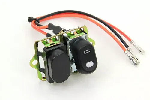 Rocker Style LED Handlebar Switch Kit Black for Harley Davidson by V-Twin