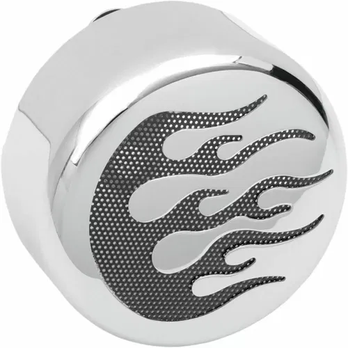 Drag Specialties Chrome Flame Horn Cover for 1991-2020 Harley