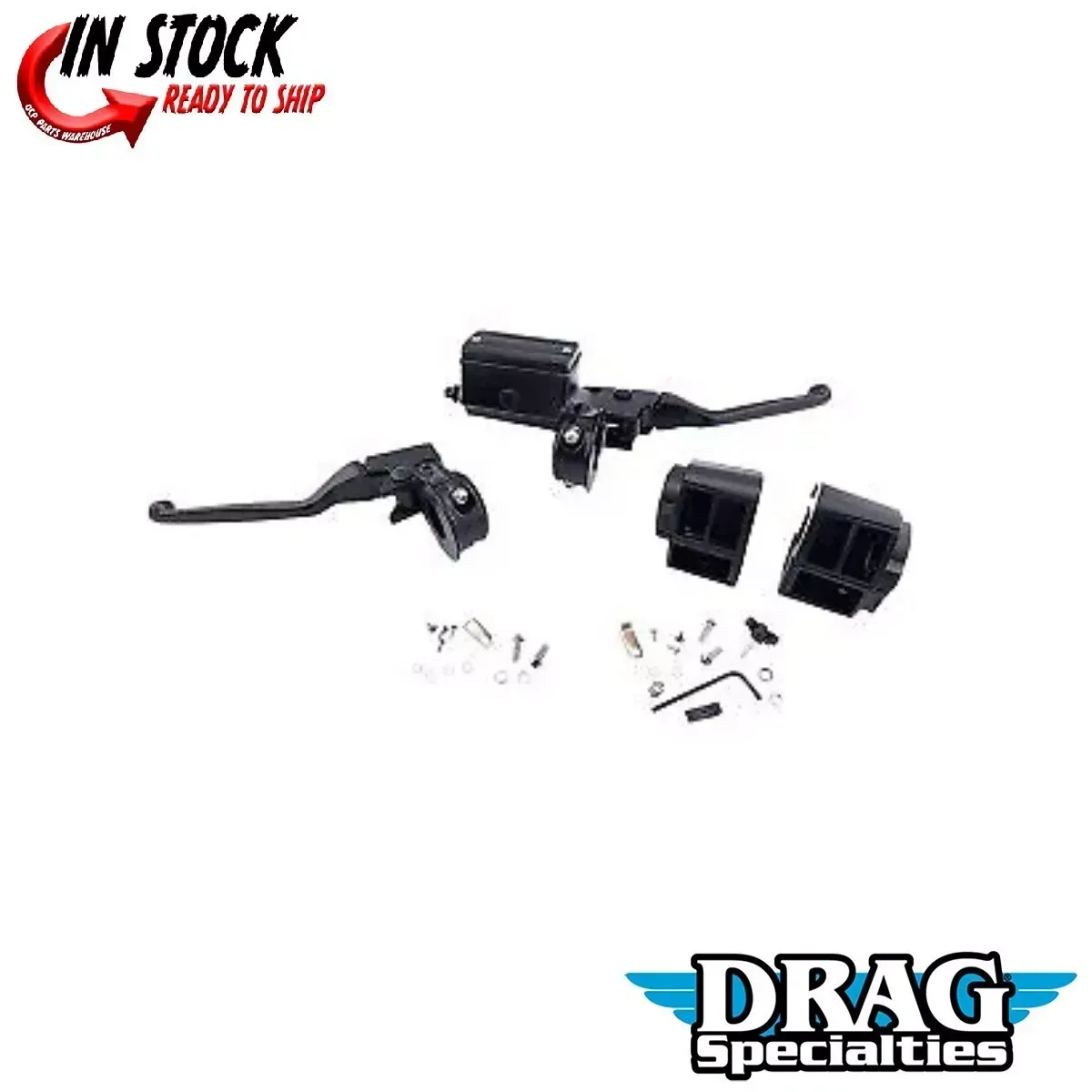 Drag Specialties 0610-2147 Black Handlebar Control Kit 5/8 Bore 84-95 Big Twin
