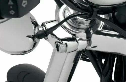 Chrome Front Turn Signal Relocation Kit Harley 39mm 49mm Sportster FXR FXD Dyna