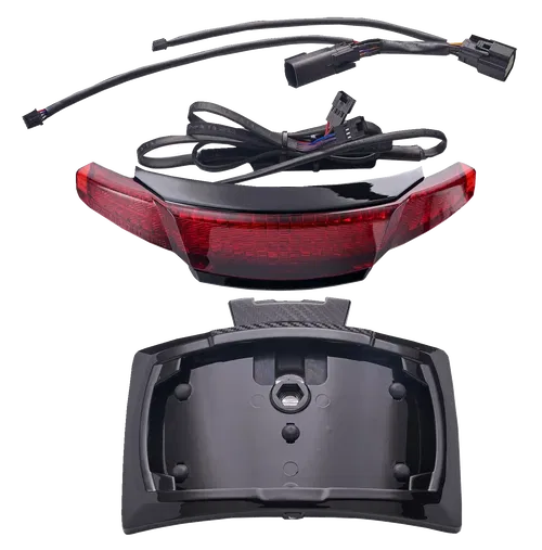 CIRO Taillight/License Plate Holder - Red Lens - Black 40374