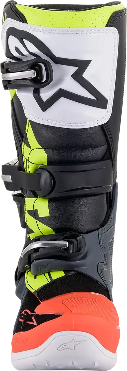 ALPINESTARS Youth Tech 7S Boots - Black/Gray/Red/White/Yellow - US Fits 2