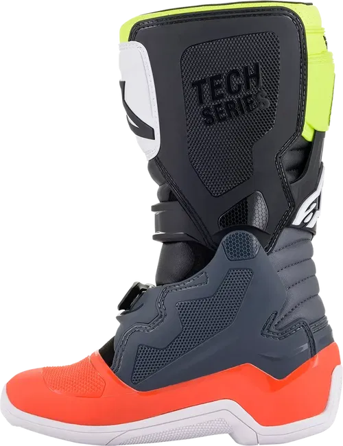 ALPINESTARS Youth Tech 7S Boots - Black/Gray/Red/White/Yellow - US Fits 2