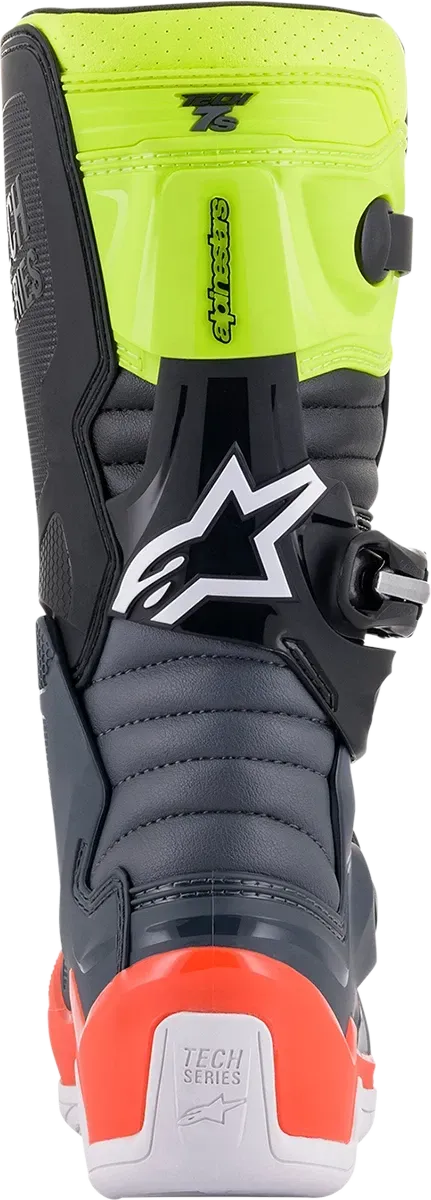ALPINESTARS Youth Tech 7S Boots - Black/Gray/Red/White/Yellow - US Fits 2