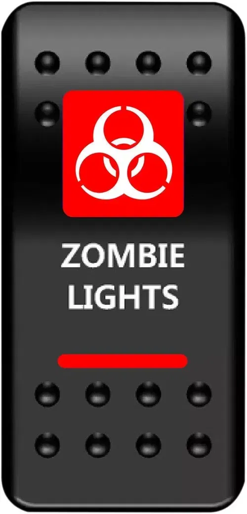 Moose Utility Division UTV SXS LED Rocker Switch Red Zombie 2106-0451