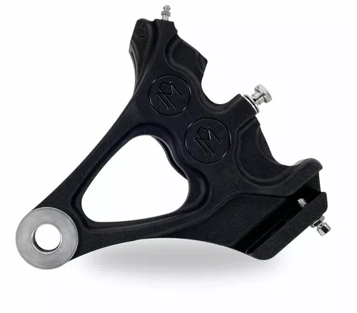 Performance Machine Ops Rear Brake Integrated Caliper Harley Softail 87-99 Black