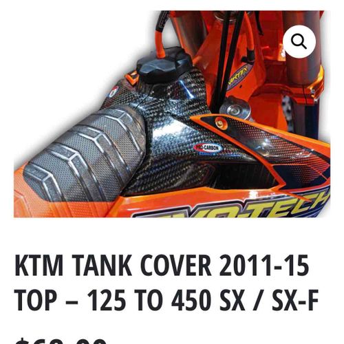 Carbon Fiber Tank Covers  - KTM